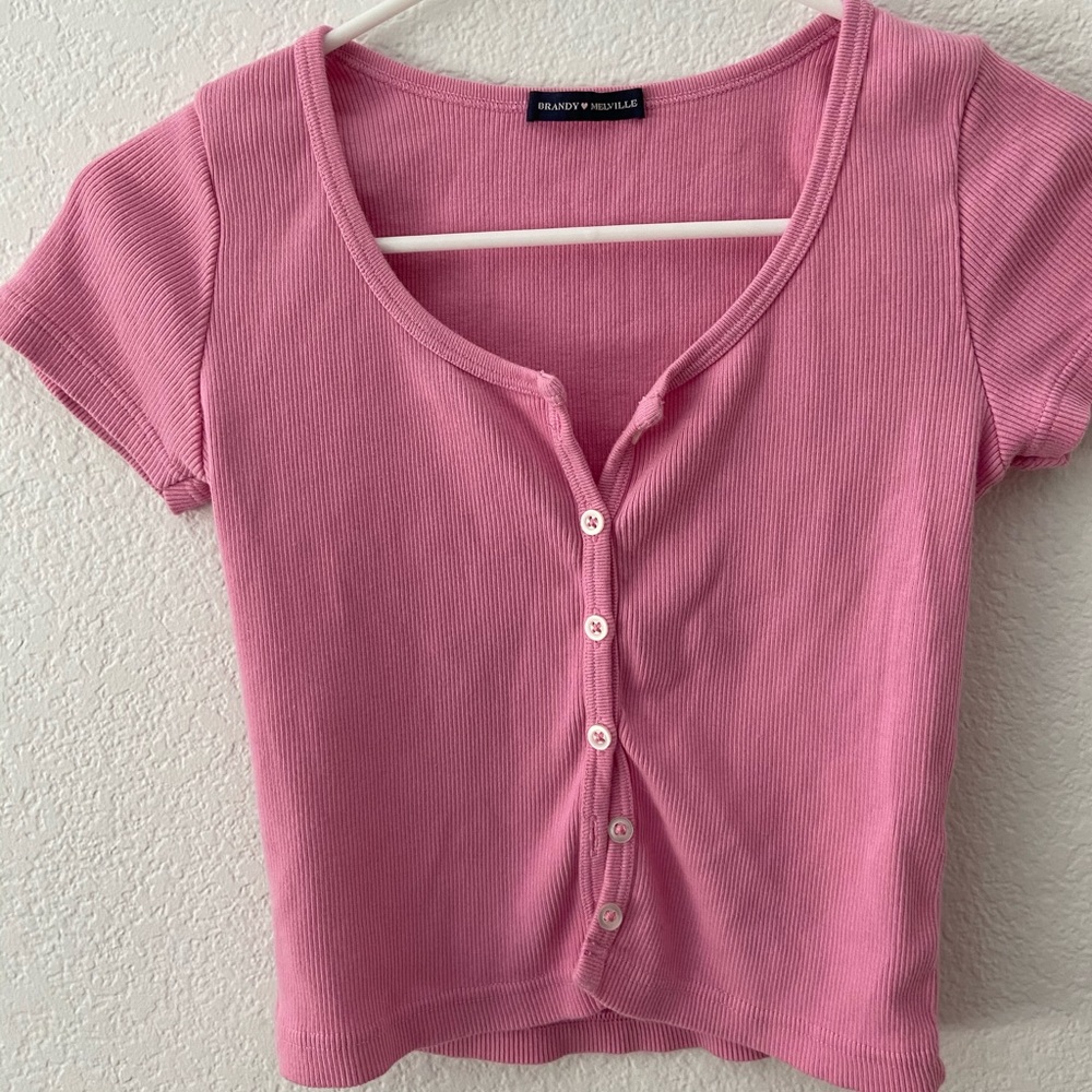 brandy melville pink top